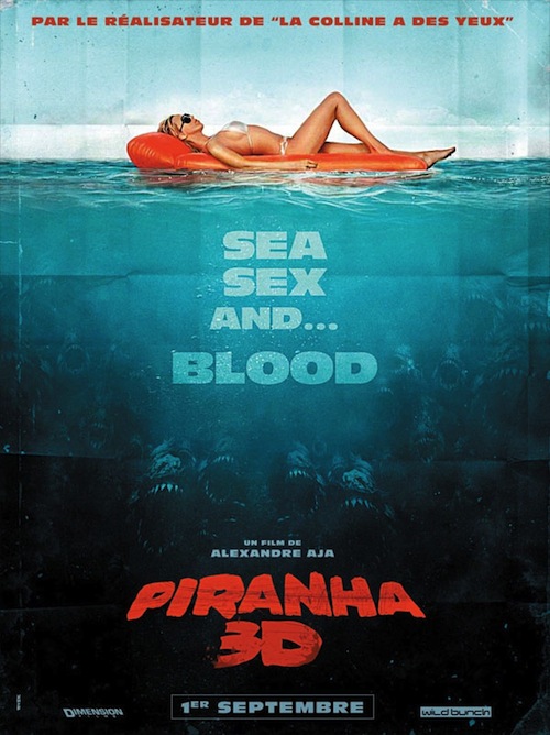 A Piranha 3D francia posztere