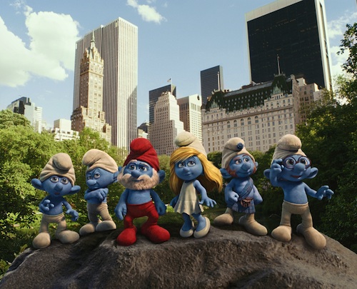 Smurfs 3d in Central Park