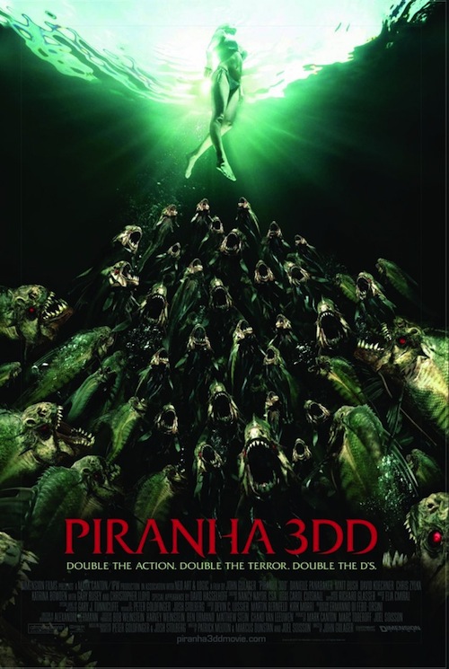 A Piranha 3DD duplázott poszterei