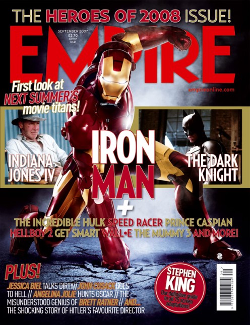 Iron Man az Empire 2008 hősei címlapján