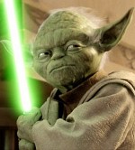 Yoda mester lézerkarddal