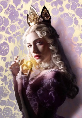 Anne Hathaway is the White Queen in Alice Through the Looking Glass.